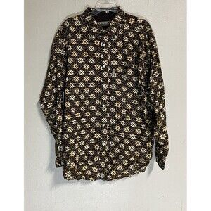 Men’s Large Enyce Black Yellow Geometric Button (140-156/63)